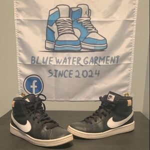 Nike Kids Black and White High-Top Sneakers